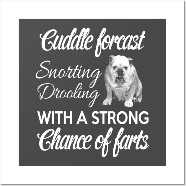 with a strong of farts funny bulldog Wall Art by key_ro